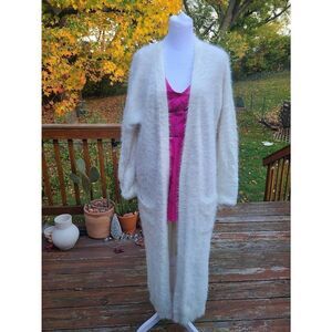 White cardigan worn once M Long